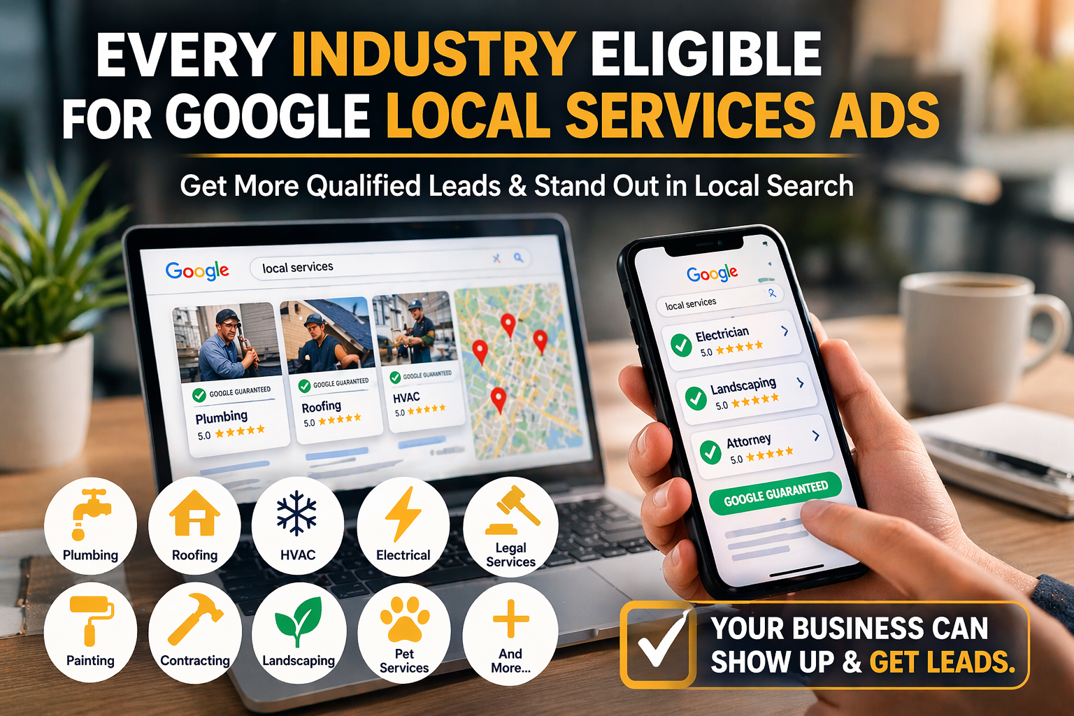 Every industry eligible for Google Local Services Ads in 2026