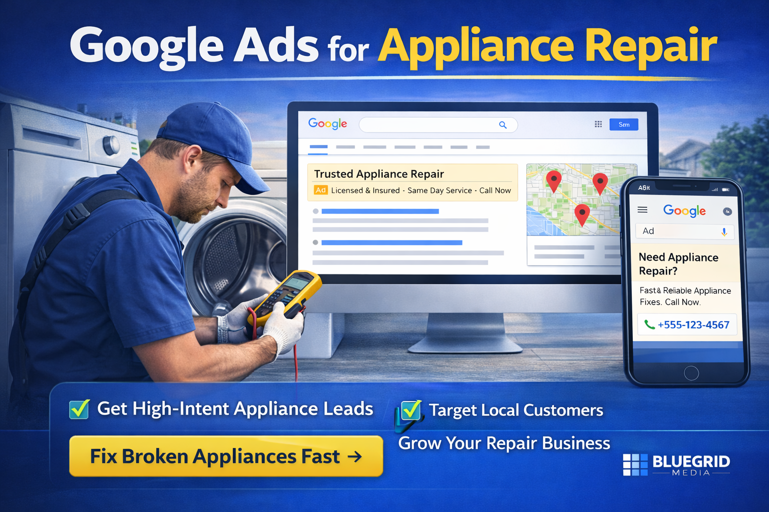 Google Ads for Appliance Repair — brand authorization campaigns, repair vs. replace strategy