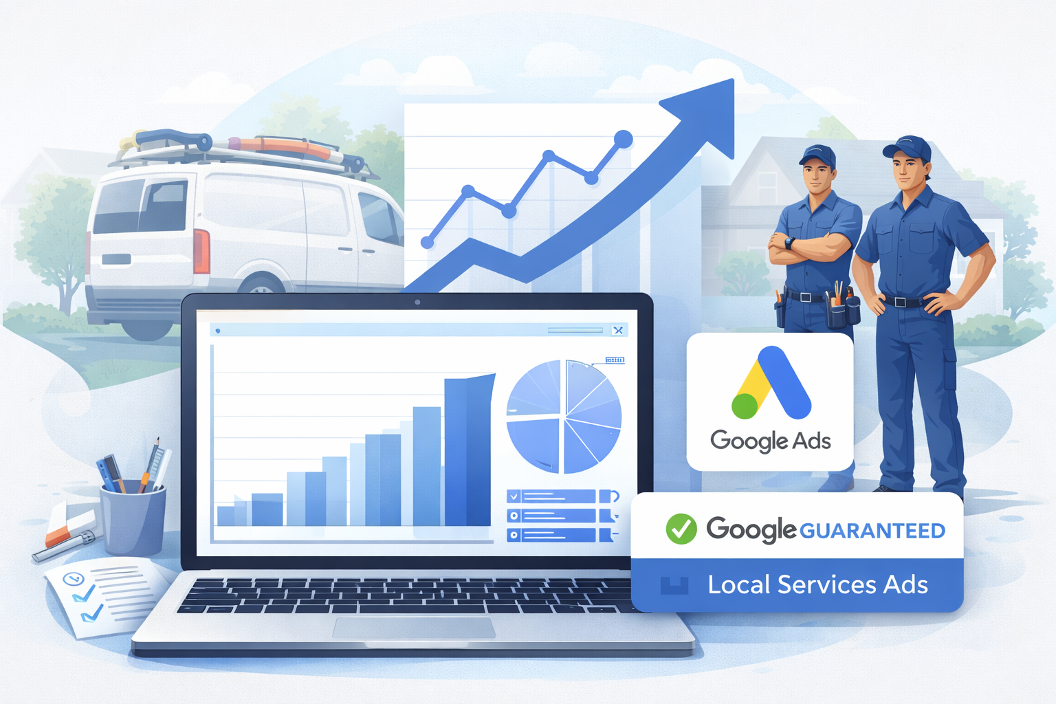 Plumbing business growth with Google Ads and Local Services Ads strategy