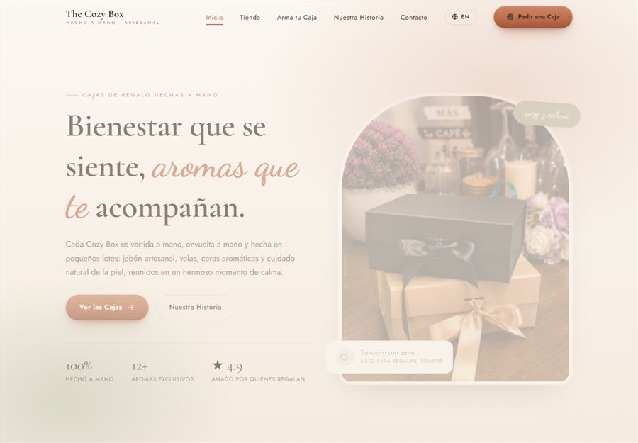 The Cozy Box Shop ecommerce site built by Blue Grid Media